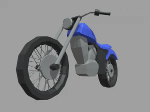 Low Poly Motorbike 03 3D Model