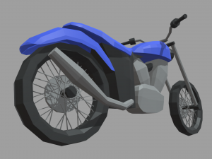 Low Poly Motorbike 03 3Dモデル