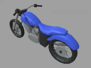 Low Poly Motorbike 03 3D Model