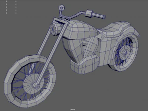 Low Poly Motorbike 03 3D Model