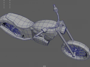 Low Poly Motorbike 03 3D Model