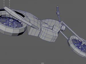 Low Poly Motorbike 03 3D Model