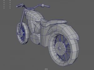 Low Poly Motorbike 03 3D Model