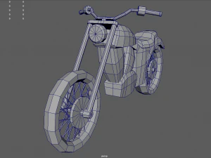 Low Poly Motorbike 03 3D Model