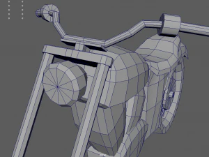 Low Poly Motorbike 03 3D Model