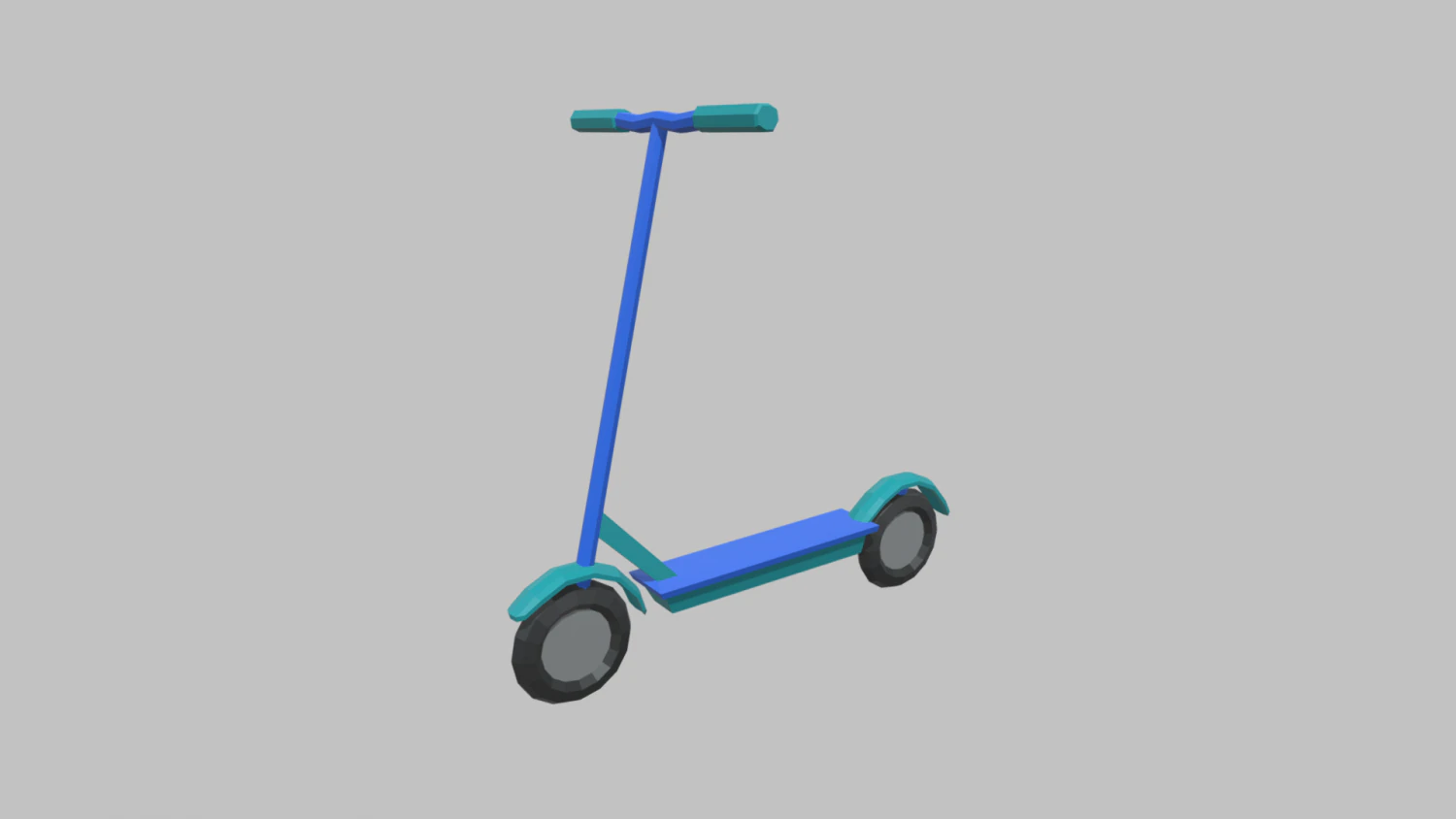 Low Poly Scooter 01 3D Model .c4d .max .obj .3ds .fbx .stl .blend