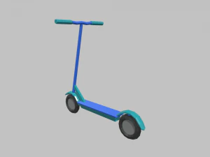 Low Poly Scooter 01 3D Model