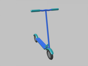 Low Poly Scooter 01 Model 3D