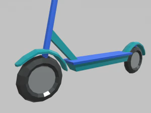 Low Poly Scooter 01 3D Model