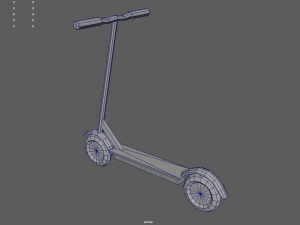 Low Poly Scooter 01 3D Model