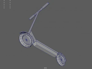 Low Poly Scooter 01 3D Model