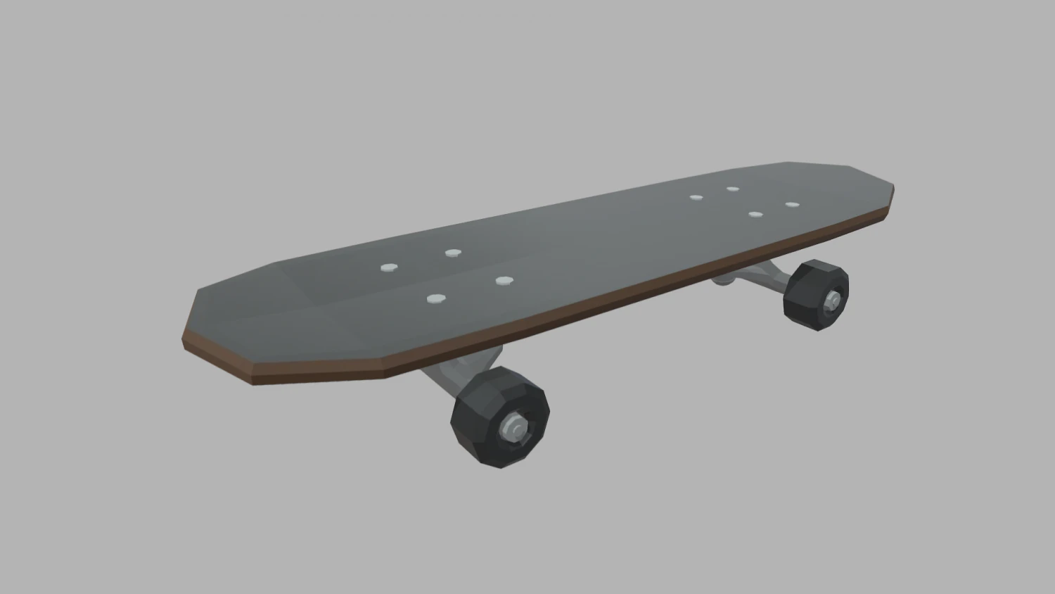 Low Poly Skate 02 3D Model .c4d .max .obj .3ds .fbx .stl .blend 