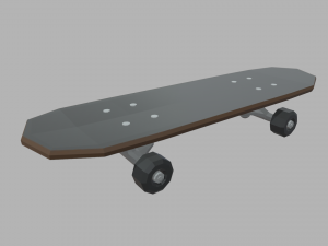 Low Poly Skate 02 3D Model
