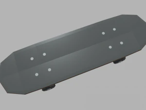Low Poly Skate 02 3D Model