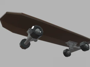 Low Poly Skate 02 3D Model