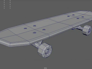 Low Poly Skate 02 3D Model