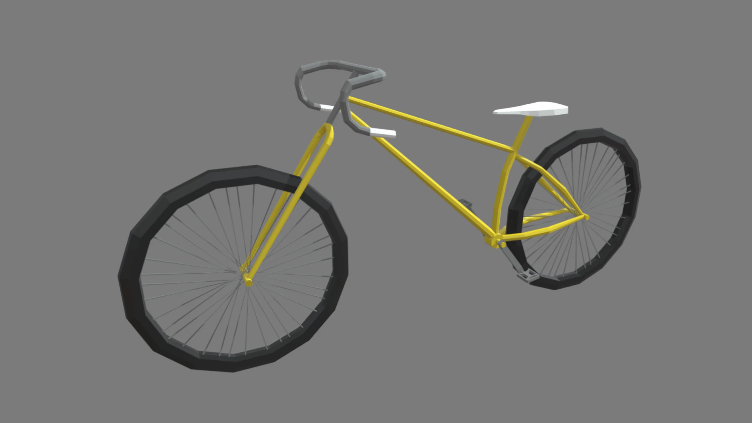 Low Poly Bicycle 02 3D Model .c4d .max .obj .3ds .fbx .stl .blend 