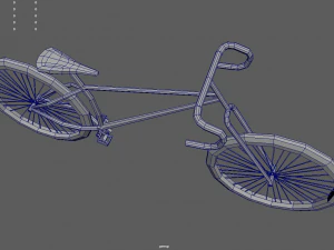 Low Poly Bicycle 02 3D Model