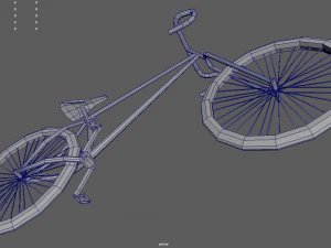 Low Poly Bicycle 02 3D Model