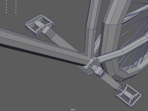 Low Poly Bicycle 02 3D Model