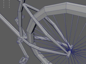 Low Poly Bicycle 02 3D Model