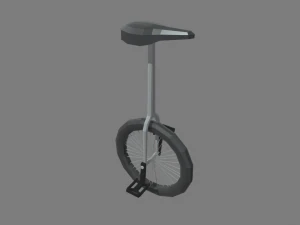 Low Poly Unicycle 01 3D Model