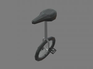 Low Poly Unicycle 01 3Dモデル