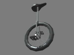 Low Poly Unicycle 01 3Dモデル