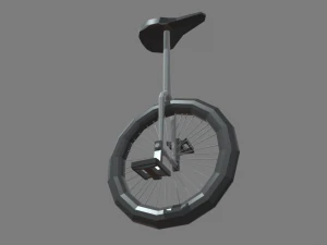 Low Poly Unicycle 01 3D Model