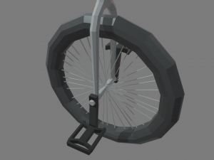 Low Poly Unicycle 01 3Dモデル