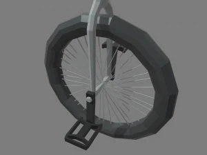 Low Poly Unicycle 01 3D Model