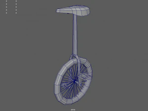 Low Poly Unicycle 01 3D Model