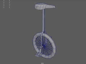 Low Poly Unicycle 01 3D Model