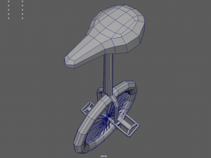 Low Poly Unicycle 01 3Dモデル