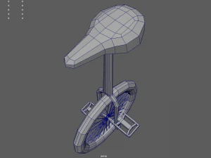 Low Poly Unicycle 01 3D Model