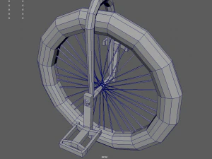 Low Poly Unicycle 01 3D Model