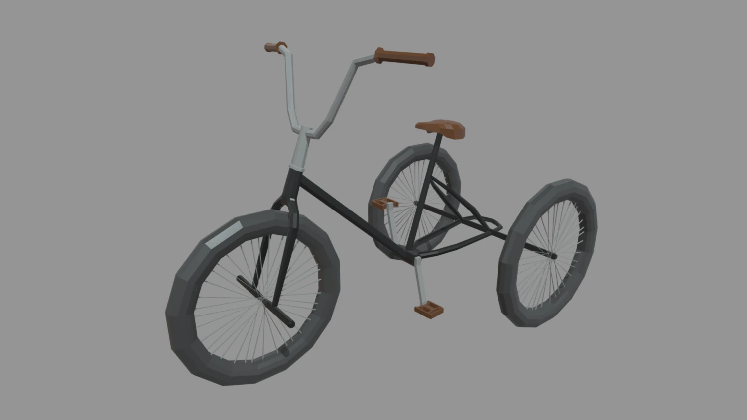 Low Poly Adult Tricycle 01 3D Model .c4d .max .obj .3ds .fbx .stl .blend 