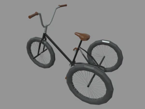Low Poly Adult Tricycle 01 3D Model