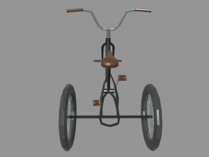 Low Poly Adult Tricycle 01 Modelo 3D