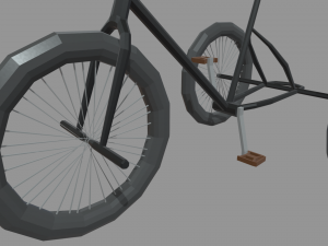 Low Poly Adult Tricycle 01 Modelo 3D