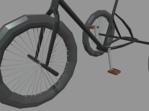 Low Poly Adult Tricycle 01 3D Model