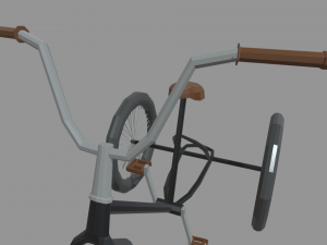 Low Poly Adult Tricycle 01 Modelo 3D