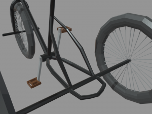 Low Poly Adult Tricycle 01 Modelo 3D