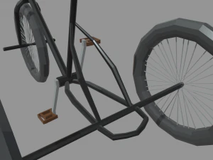 Low Poly Adult Tricycle 01 3D Model