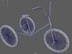 Low Poly Adult Tricycle 01 3D Model