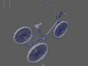 Low Poly Adult Tricycle 01 3D Model