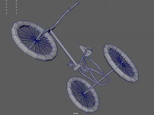 Low Poly Adult Tricycle 01 3D Model