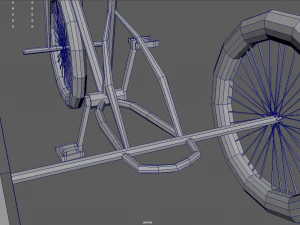 Low Poly Adult Tricycle 01 3D Model