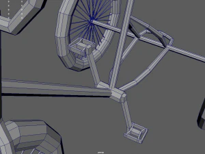 Low Poly Adult Tricycle 01 3D Model