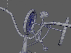 Low Poly Adult Tricycle 01 3D Model